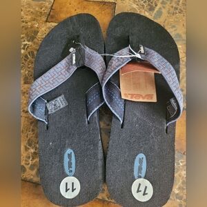 Teva Men's Black and Gray Flip-Flops